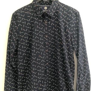 NOIZE matchstick print button down shirt